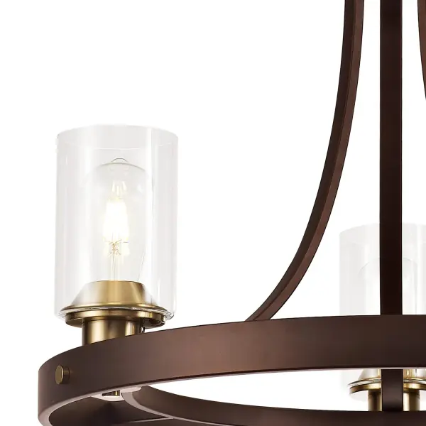 Derryclare 3 Light Brown & Bronze Pendant