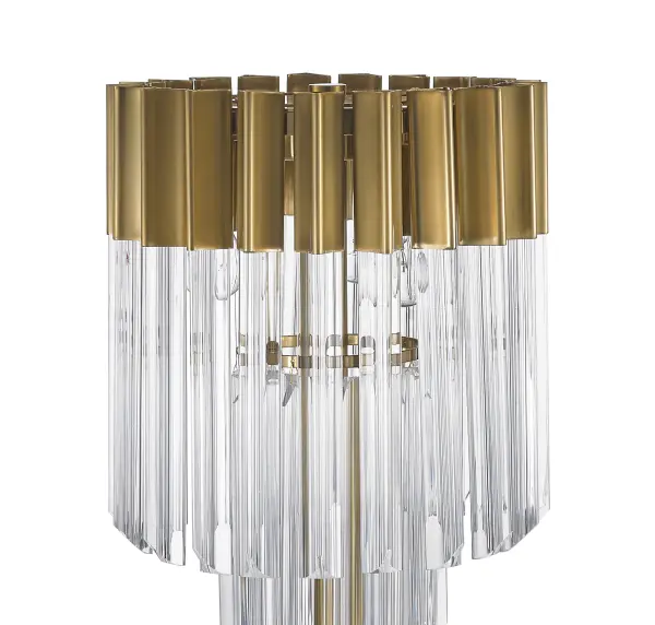 Donard Brass Table Lamp with Clear Glass