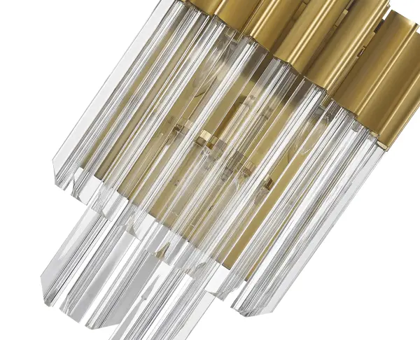 Donard Brass Wall Light with Clear Glass