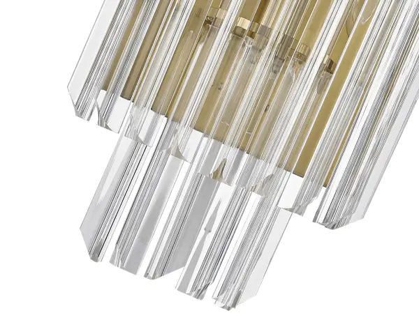 Donard Brass Wall Light with Clear Glass