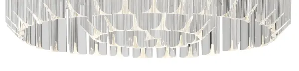 Donard Brass 7 Light Flush Fitting with Clear Glass