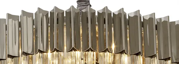Donard Polished Nickel 12 Light Pendant with Clear Glass
