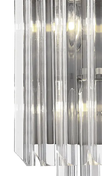 Donard Polished Nickel Wall Light with Clear Glass