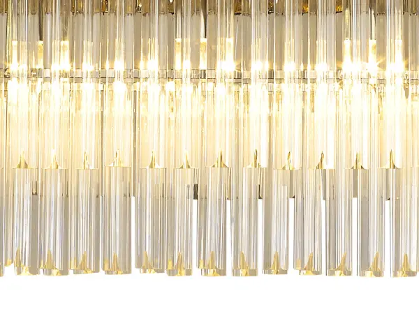 Donard Polished Nickel 7 Light Bar Pendant with Clear Glass