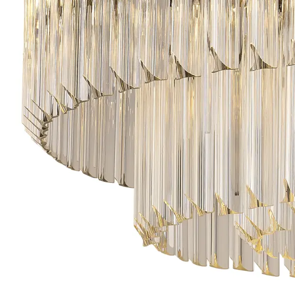 Donard Matt Black 12 Light Flush Fitting with Clear Glass