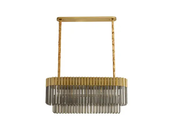 Donard Brass 5 Light Bar Pendant with Smoked Glass