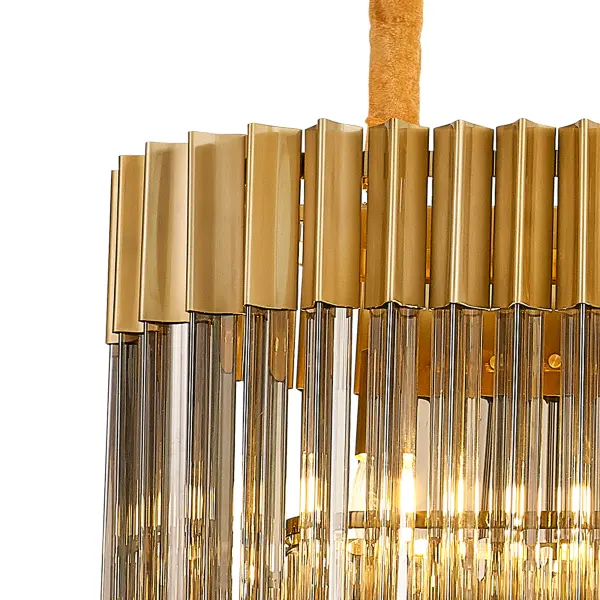 Donard Brass 5 Light Bar Pendant with Smoked Glass