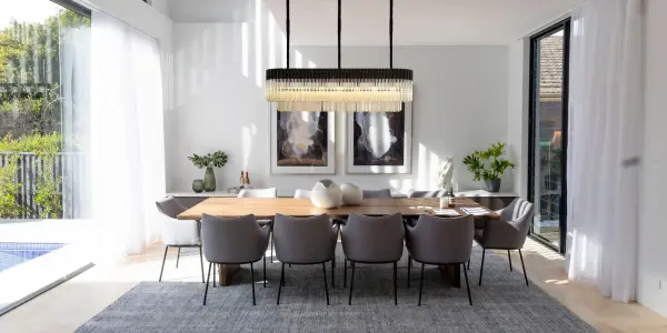 Donard Matt Black 7 Light Bar Pendant with Cognac Glass