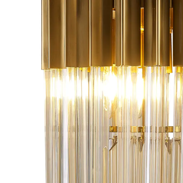 Donard Brass Table Lamp with Cognac Glass