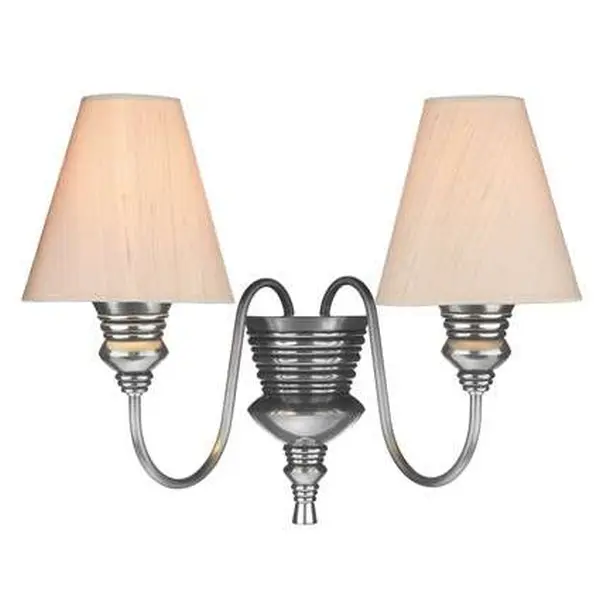 Doreen Double Wall Bracket Pewter with Bespoke Shades