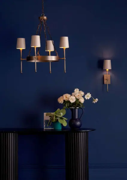 Durrell 4lt Solid Antique Brass Pendant
