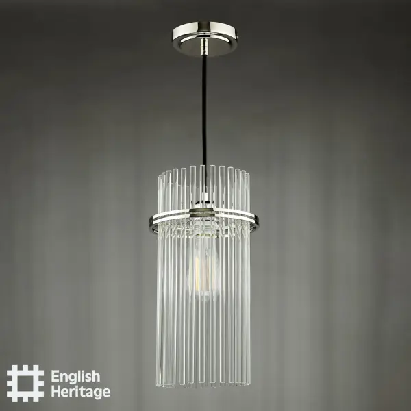 Eltham Polished Nickel Single Pendant