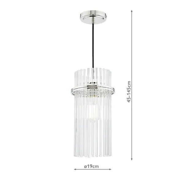 Eltham Polished Nickel Single Pendant