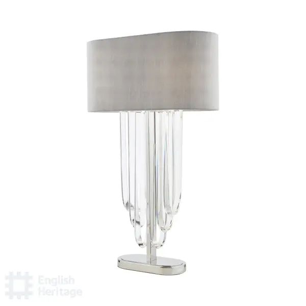 Eltham Polished Nickel Table Lamp C/W Shade