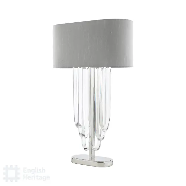 Eltham Polished Nickel Table Lamp C/W Shade