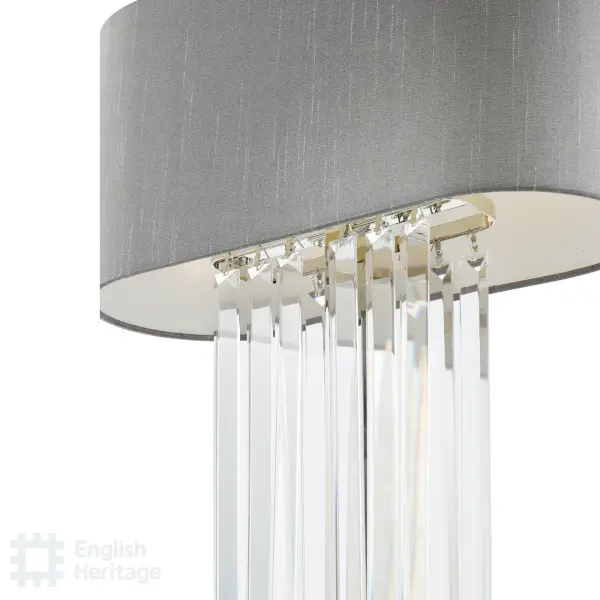 Eltham Polished Nickel Table Lamp C/W Shade
