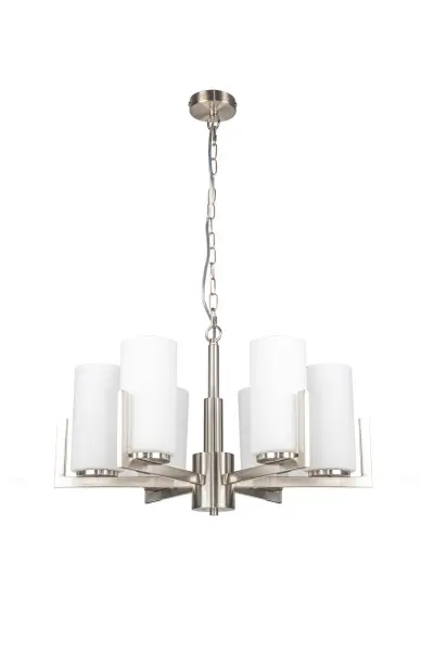 Empire 6 Light Satin Chrome Pendant