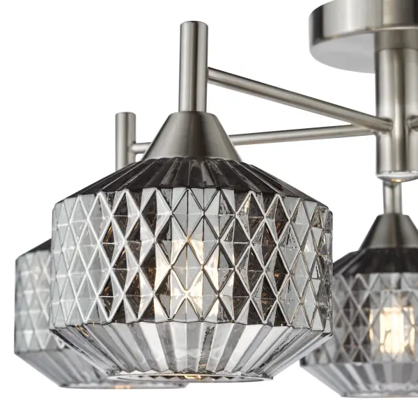 Fabrienne 5 Light Semi Flush Fitting