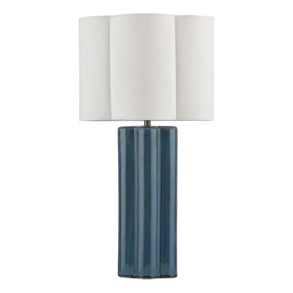 Fiyan Blue Table Lamp C/W Shade