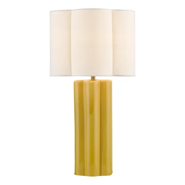 Fiyan Yellow Table Lamp C/W Shade