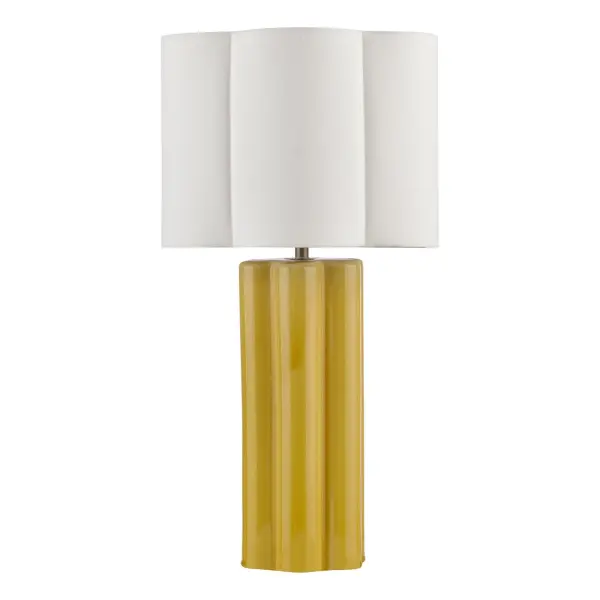 Fiyan Yellow Table Lamp C/W Shade
