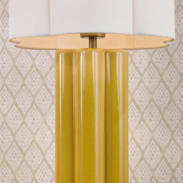 Fiyan Yellow Table Lamp C/W Shade