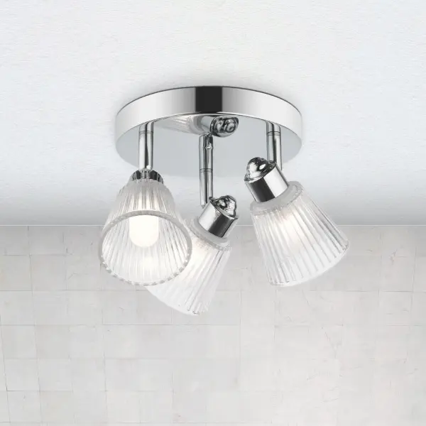 Gatsby 3 Light Bathroom Ceiling Light Polished Chrome IP44