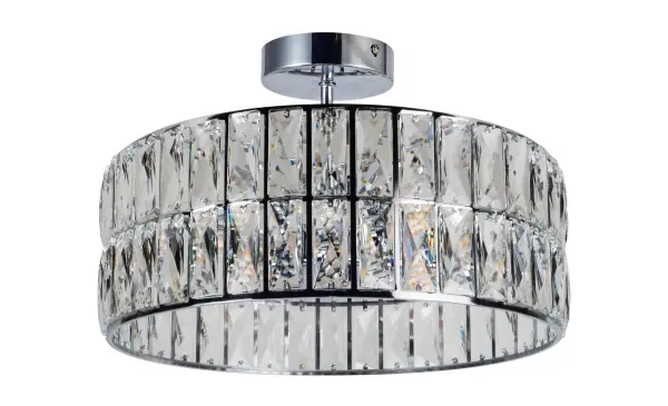 Haley 6 Light Polished Chrome Semi Flush Crystal Fitting