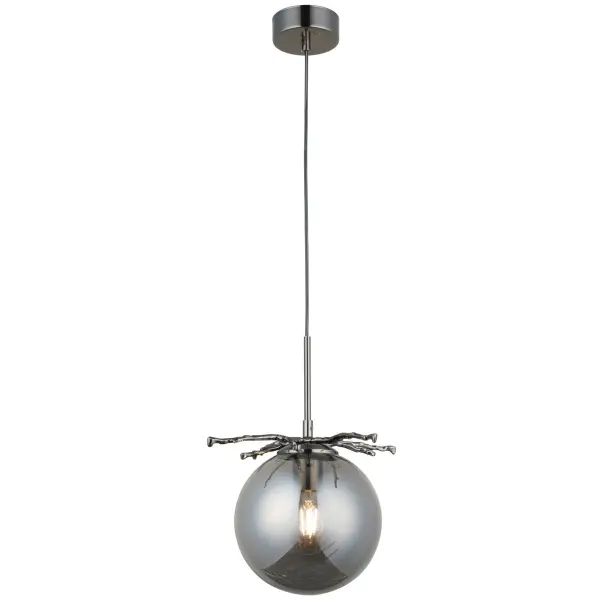 Harvey Single Brushed Black Chrome Pendant