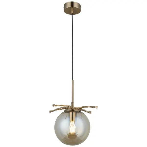 Harvey Single Satin Brass Pendant