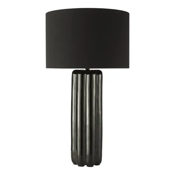 Hebron Black Table Lamp C/W Shade