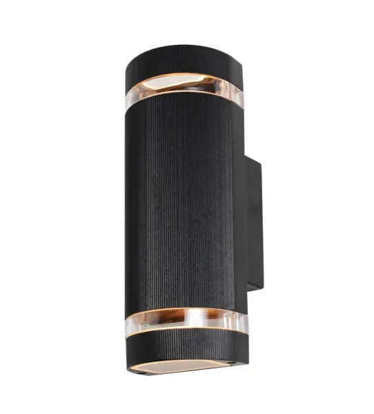 Helios Up and Down Wall Light in Black Finish