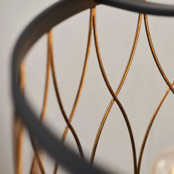 Heston 5 Light Bronze & Matt Black Pendant
