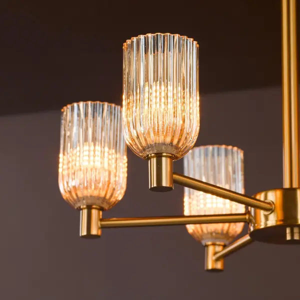Hilaria 6 Light Antique Gold Semi-Flush Fitting
