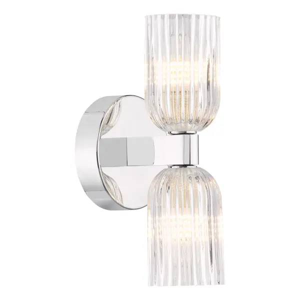 Hilaria Polished Chrome Double Wall Light