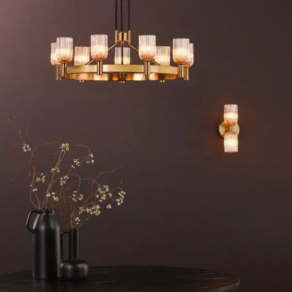 Hilaria 9 Light Antique Gold Ceiling Pendant