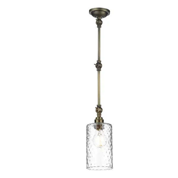 Hoxton Solid Brass Adjustable Wall Light Gilmore Dimpled Shade