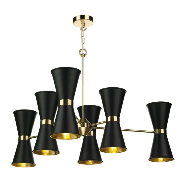 Hyde 12 Light Chandelier Brass (Bespoke Colours Available)