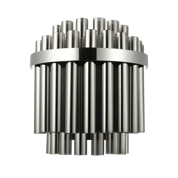 Imani Polished Chrome & Smoked Glass Wall Lightt