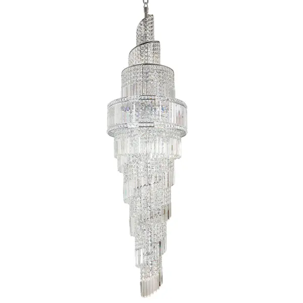Isla 24 Light Crystal Pendant in Polished Chrome