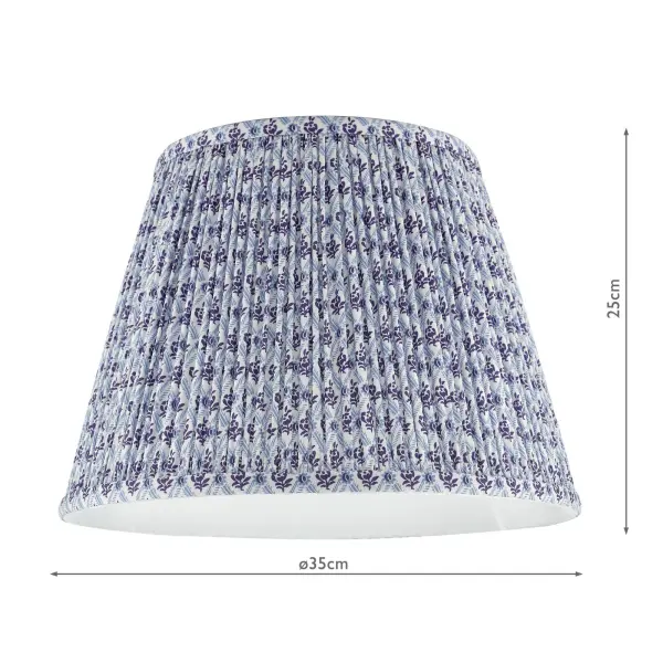 St John Blue 35cm Cotton Empire Shade