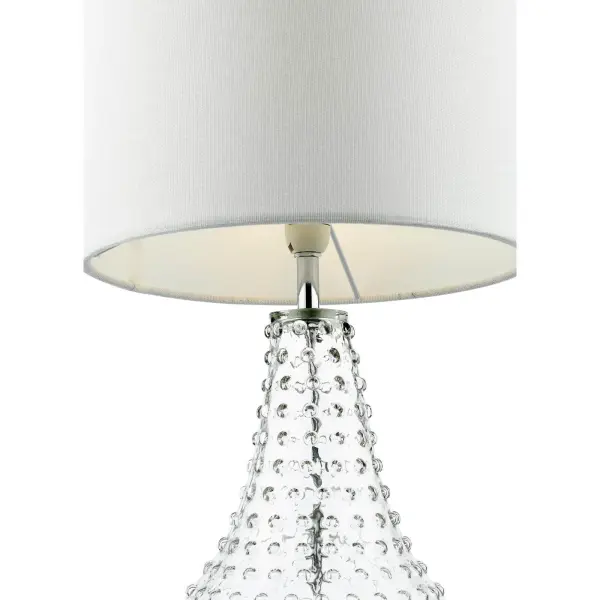 Kristina Clear Glass Table Lamp C/W Shade