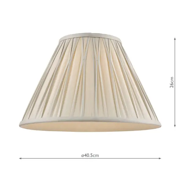 Fenn Silk Drum Shade in Silver 400mm/ 16 Inch