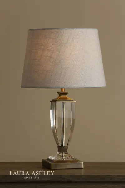 Laura Ashley Carson Antique Brass & Crystal Table Lamp Base Small