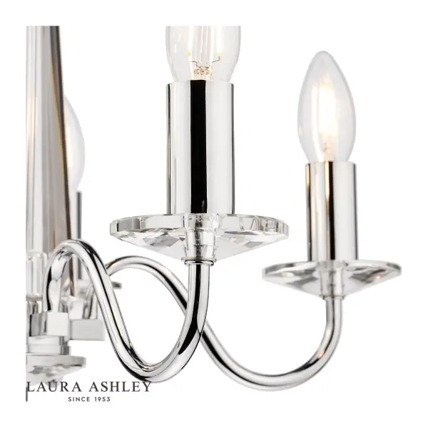 Blake 5 Light Chandelier Cut Glass & Polished Chrome