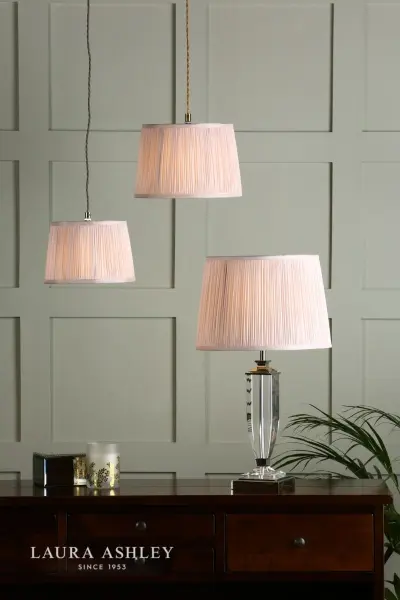 Hemsley Pleated Silk Pink Shade 250mm/ 10 Inch
