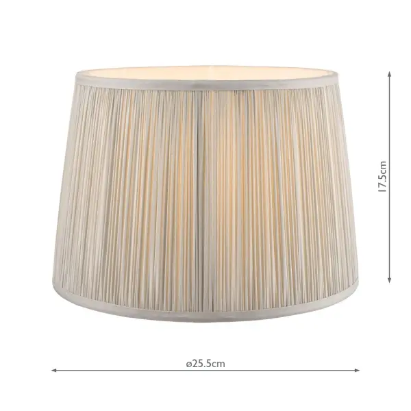 Hemsley Silk Silver Shade 250mm/10 inch