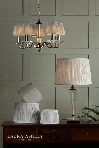 Hemsley Silk Silver Shade 300mm/12 inch