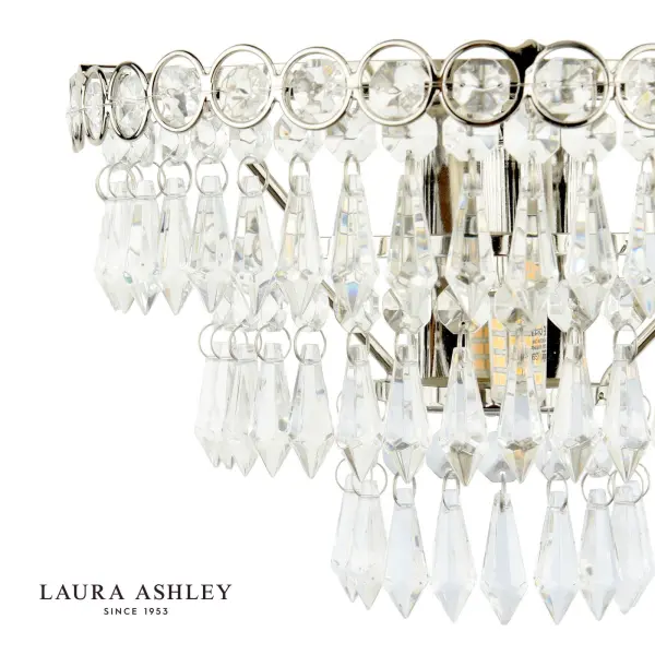 Enid Faceted Glass & Polished Nickel Wall Light