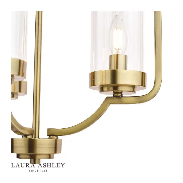 Joseph Antique Brass 3 Light Chandelier